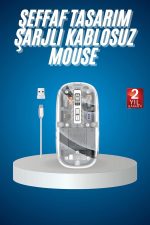 Тивок Клик Двојен Мод Bluetooth И Приемник Прозрачна Мишка - Image 2
