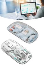 Тивок Клик Двојен Мод Bluetooth И Приемник Прозрачна Мишка - Image 3