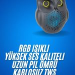 Црн Bluetooth звучник Сова Speaker Bluetooth 5.0