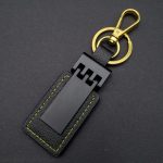 Црн Златен Кожен Метален Клучен Прстен - Image 2