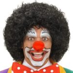 Црн Кривичен Афро Перука и Црвен Сунѓер Нос Сет