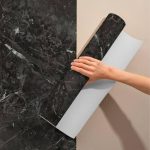 Црн Мермер Дизајн Леплив Пластифициран Хартија 5 Метри