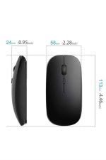 Црн Wireless Безжичен Тивок Миш Bluetooth Поврзување - Image 3