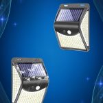 Соларна сензорска ѕидна ламба за градина 20 LED светло