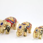 Swarovski Taşlı 3-лу Фил Фигура Модел 3