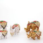 Swarovski Taşlı 3-лу Фил Фигура Модел 4