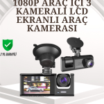TA-01 1080P Предна 720P Задна и Внатрешна Камера Системски DVR