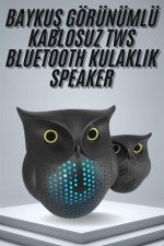 TWS Bluetooth Звучник со Дизајн на Сова, Портативен RGB со Долг Живот на Батеријата - Image 2