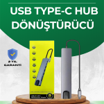 Type‑C Конвертор – 2×USB3.0, SD/MS, 4K HDMI & RJ45 за Професионална Употреба