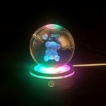 USB Мечка Дизајн Вртлива Стаклена Сфера