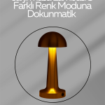 USB Полнежна Тачна LED Масна Лампа – 3 Режими на Боја & Димер