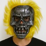 Wild Skull - Метал Череп со Жолта Коса Маска