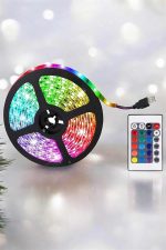 Нова Генерација RGB Светлосна 10Метарска Лента LED со Далечинско Управување и Полнење - Image 4