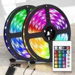 Нова Генерација RGB Светлосна 10Метарска Лента LED со Далечинско Управување и Полнење
