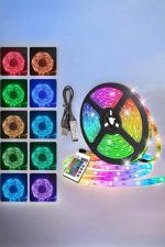 Нова Генерација RGB Светлосна 10Метарска Лента LED со Далечинско Управување и Полнење - Image 3