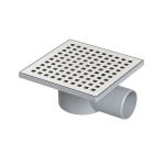 Квадратен подневен сифон 15x15 cm со страничен излез 70 mm
