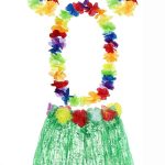 Hawaii Luau Aloha Зелена Модел со Памук за Возрасни и Деца