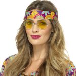 Кругли Очила John Lennon Стил со Златна Рамка и Жолта Стакла - Image 2