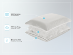 Whiteline Микрофибер Перница - Бела - Image 3