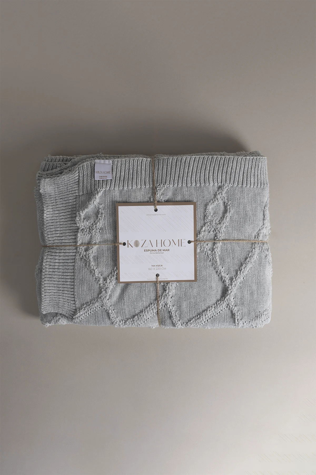 espuma-de-mar-gri-tek-kisilik-battaniye-160x220-37131-5310 Espuma De Mar Сива Единечна Ќебе - Image 1