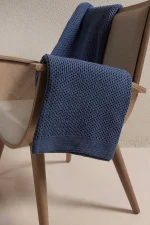 Еднокреветно Ќебе Miel Indigo со Помпони на Рабовите - Image 4
