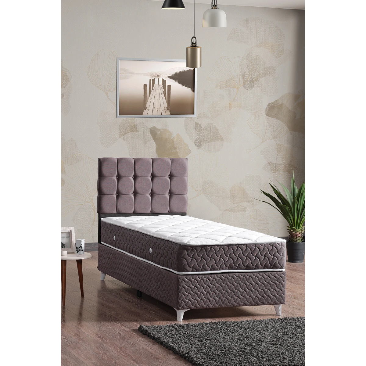 15052535-1-1200x1200 Bengü Единечен легло, Наслон и Душек / сива - Image 1