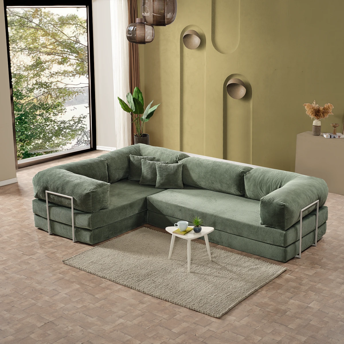 15099564-1-1200x1200 Legom Lucas Многофункционален L Кауч / Зелена - Image 1