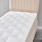 Езги Единечен Легло, Наслон и Душек Сет / Крем - Image 3