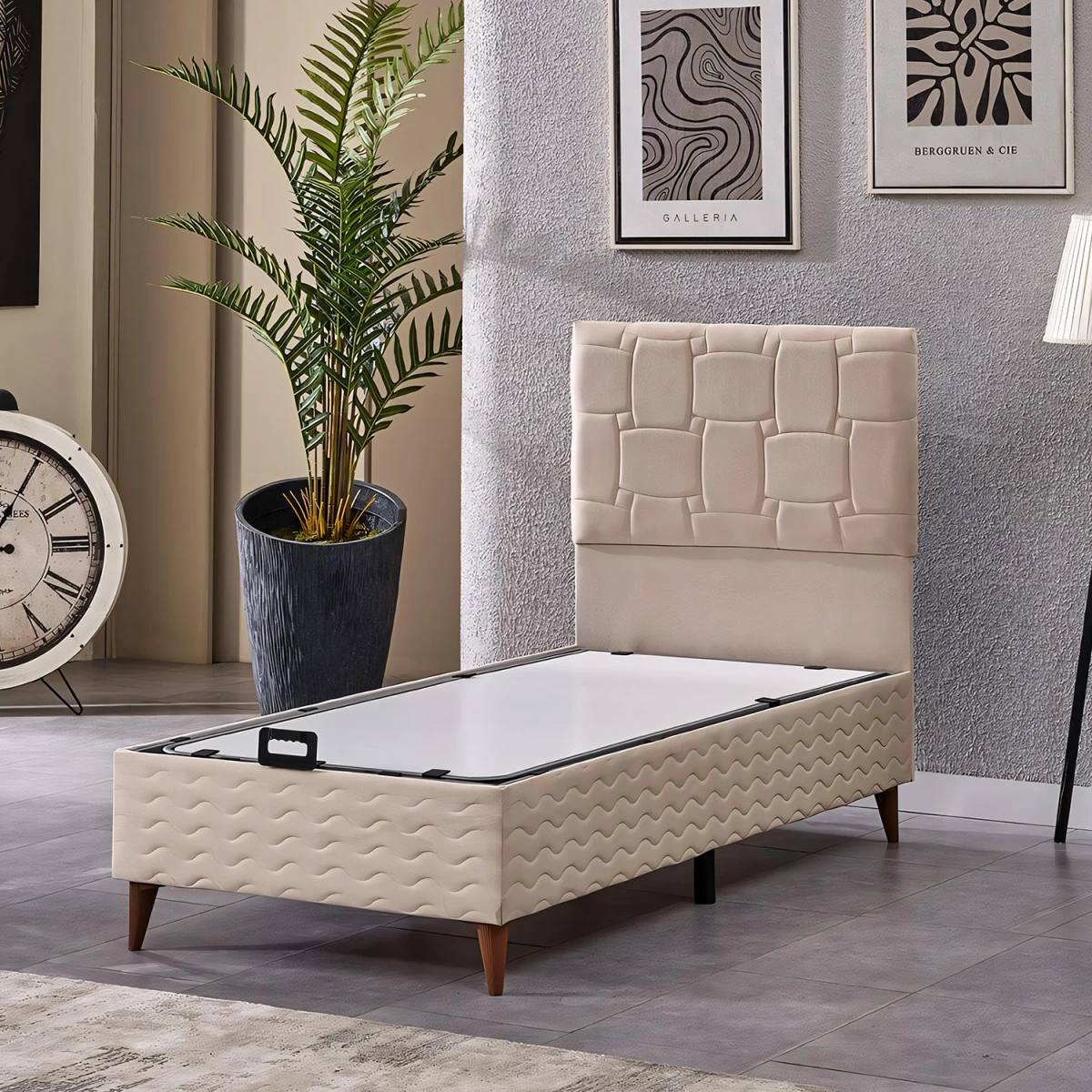 15099798-2-1200x1200 Vizyon Единечен Легло и Наслов Сет / Крем - Image 1