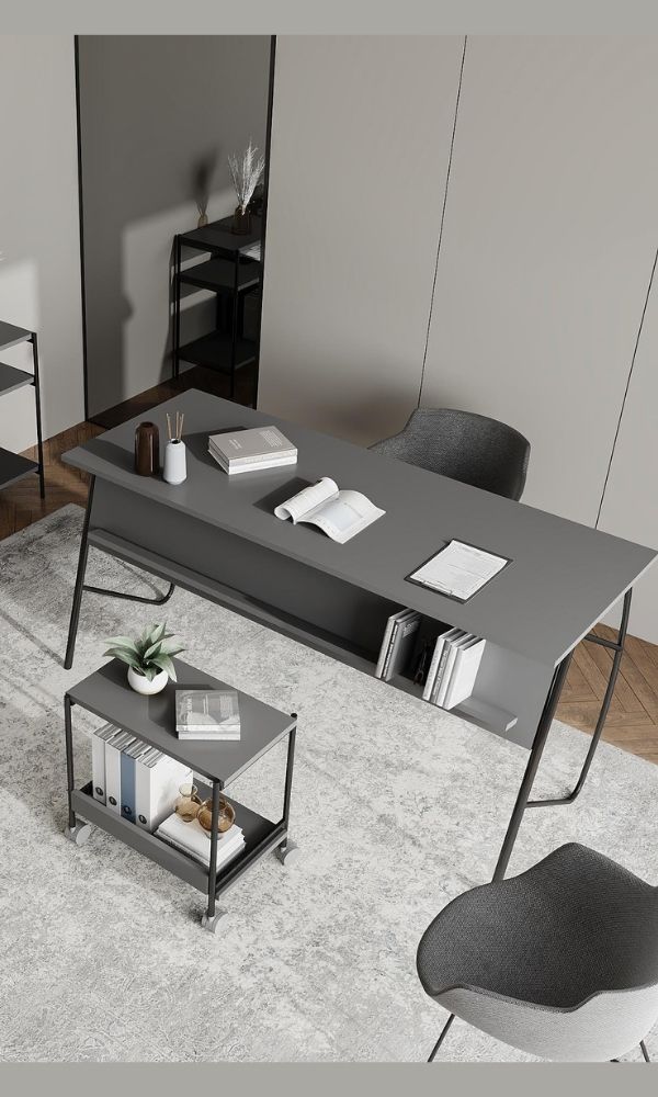 2 (6) Ella Офис Комплет маса + плакар + масичка / антрацит - Image 1