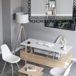 Irony Poly Office Team маса + шкаф + масичка / бела и даб