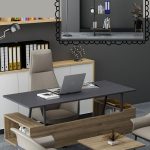 Irony Poly Office Team маса + шкаф + масичка / антрацит и орев