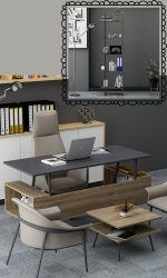 Irony Poly Office Team маса + шкаф + масичка / антрацит и орев