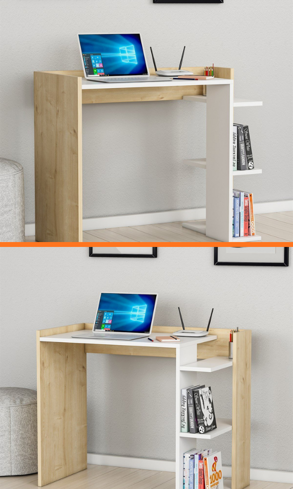 RUBY RUBY Работна Маса / Бела и даб - Image 1