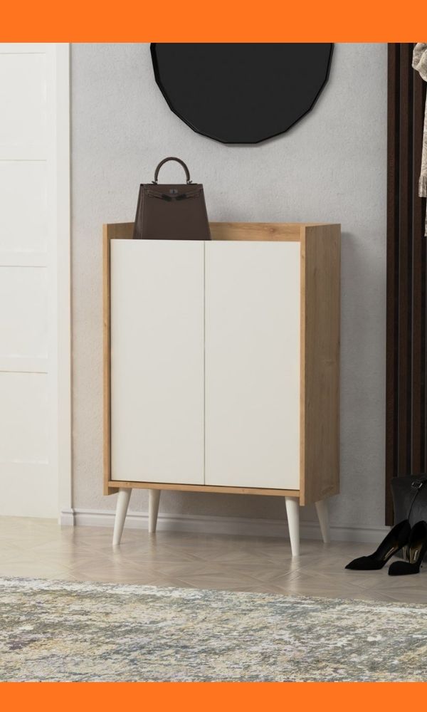 RUBY Ayakkabı Dolabı RUBY Ормар за чевли / бела и даб - Image 1