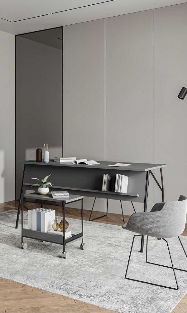 ella siyah ELLA Канцелариски Комплет маса+маса за кафе /антрацит - Image 1