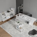 Ella Офис Комплет маса + плакар + масичка / бела - Image 2