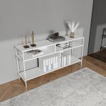 Ella Офис Комплет маса + плакар + масичка / бела - Image 5