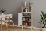HALLEY Мултифункционален Ормар / бела и даб - Image 3