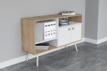 Irony Maxi Office Set маса + шкаф + масичка / бела и даб - Image 3