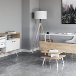Irony Maxi Office Set маса + шкаф + масичка / бела и даб
