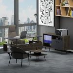 Irony Maxi Office Set маса + шкаф + масичка / антрацит и орев - Image 2