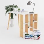 Работна маса ВИТО / Бела и даб - Image 3