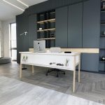 sZENITH Канцелариски Комплет Маса + масичка / Бела и даб - Image 3