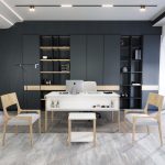 sZENITH Канцелариски Комплет Маса + масичка / Бела и даб - Image 2