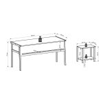 sZENITH Канцелариски Комплет Маса + масичка / Бела и даб - Image 5