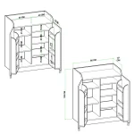 Длабок Шкаф со 2 Врати / Бор - Image 4