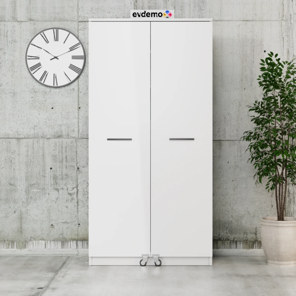 150993822a-4-1200x1200 Art 2 Шкаф за Остави со Врати / Бела - Image 1