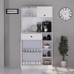 Pera Кафе Агол Мултифункционален Плакар / Бела - Image 3