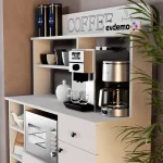 Бариста Кафе Агол Мултифункционален Ормар / Бела - Image 3
